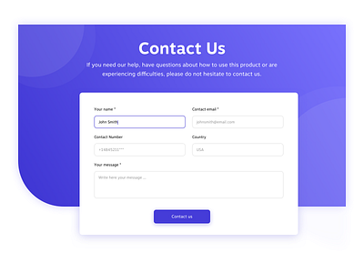 Contact Us - Daily UI #028