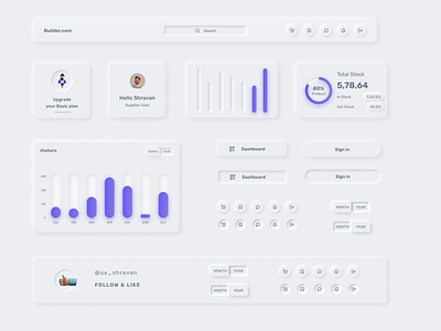 Neumorphic Ui Kit Components