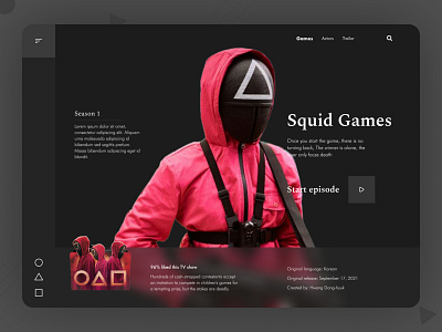 Squid games page design