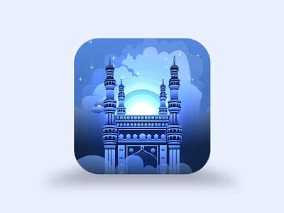 Hyderabad App Icon app for icon illustration