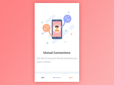 Mutual Connections connections design mobile mutual popup