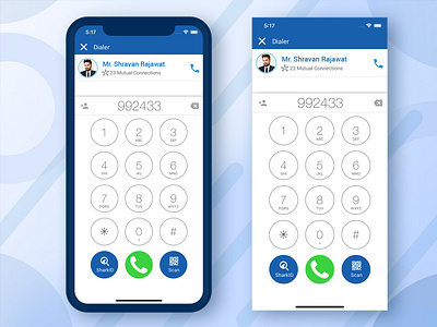 Phone sharkID App Dialer Screen