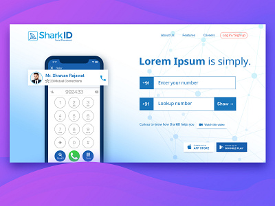 sharkid Landing Page colorfull design landing page ui ux website website banner