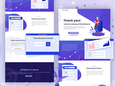 sharkid landing page banner colorfull design illustration landing page mobile screen typography ui ux vector web website