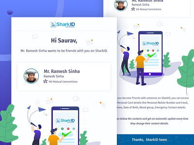 Sharkid Mailer design app banner ad branding colorfull design icon illustration landing page mailer mobile typography ui ux vector web website