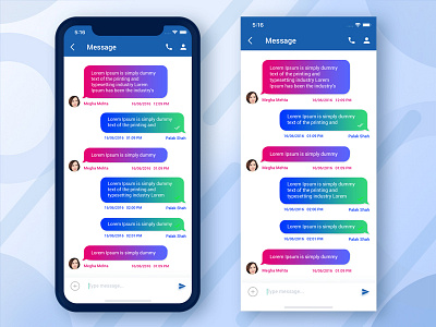 sharkid Message Screen app colorfull design ios screen message app screen typography ui ux