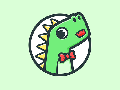 Dinosaur_🐛 animal color dinosaur green illustration