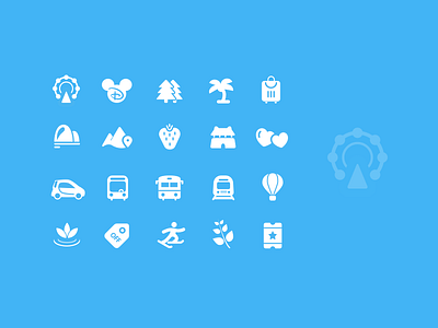 Traveling icons icons
