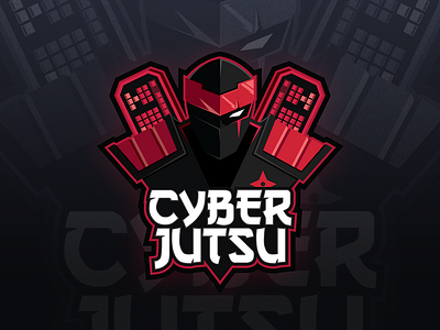Cyber Jutsu logo cyber jutsu design illustraion logo logo design mascot mascot logo ninja ninja logo