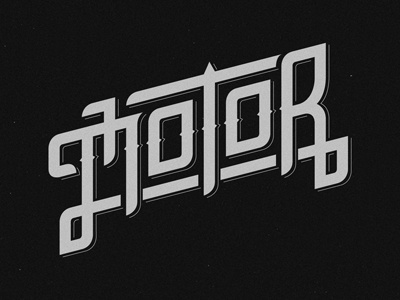 Motor custom logo motor typography