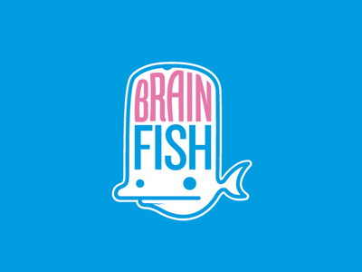 Brainfish brain fish logo