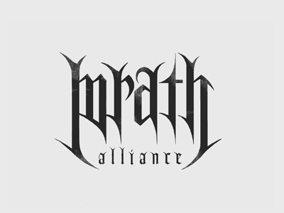 Wrath Alliance band logo typography