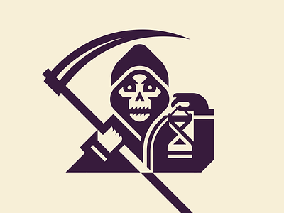Grim Reaper Halloween Logo
