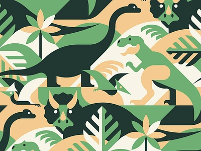 Dinosaur pattern animal brachiosaurus brontosaurus dino dinosaur flat geometric jungle jurassic nature pattern pterodactyl reptile seamless tapejara triceratops tropical tyrannosaurus tyrannosaurus rex vector