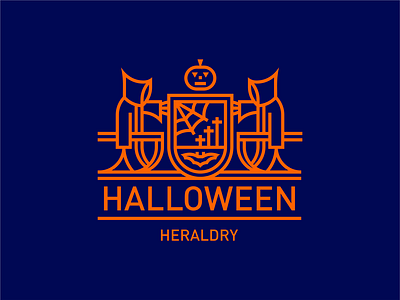 Halloween Heraldry crosses death halloween heraldry pumpkin web