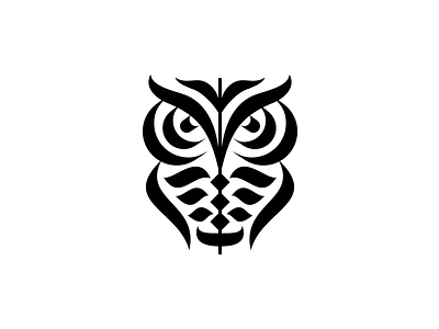 Owl calligraphy logo owl