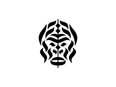 Gorilla animal calligraphy gorilla logo