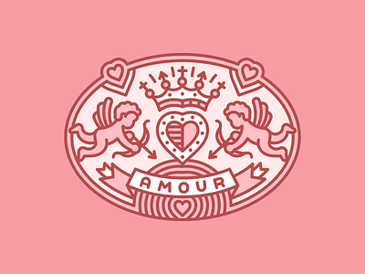 Amour arrow crown cupidon heart love valentine