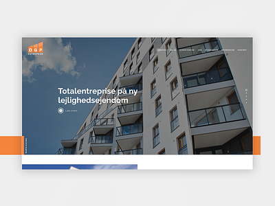 Contractor UI branding building clean design entrepreneur flat modern nordic ui web website