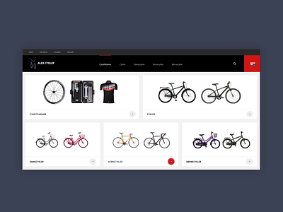 Bicycle webshop UI bicycle branding clean design flat ui web web shop webshop website
