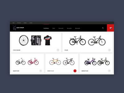 Bicycle webshop UI