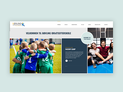 Sport School UI clean design flat header school sport ui web website