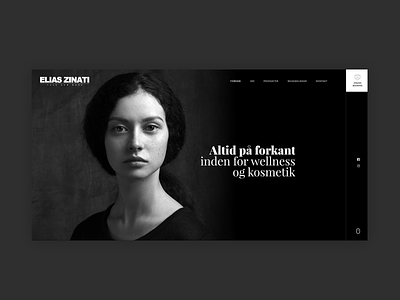 Beauty and wellness UI beautician branding clean dark design desktop flat typography ui web website
