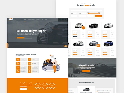 Car Leasing/Sale UI branding car cars clean design flat typography ui web website