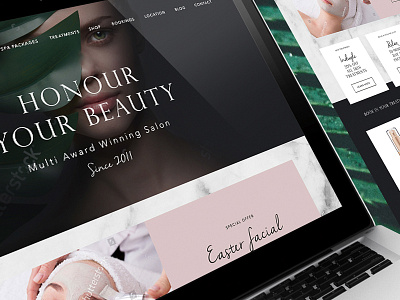 Beauty salon www tagline & concept beauty design website