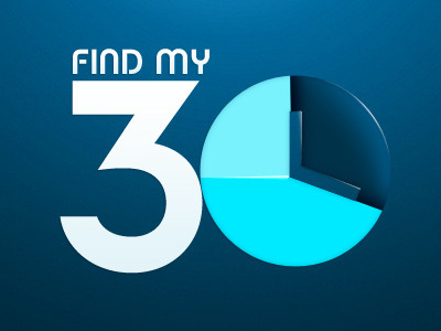 Find my 30 clock logo