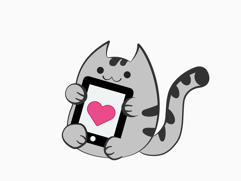 Hello Dribbble! cat hello dribbble meow tablet