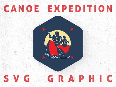 Canoe Expedition ai boat canoe graphic illustration outdoors scouts svg trek vector wilderness