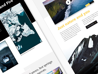 Little sneak peak of Iceland Travel Page - Part II adventure animation clean concept iceland landing landingpage mountains sketch sky story travel travelling user interface ux ux ui web webdesign website design wireframe