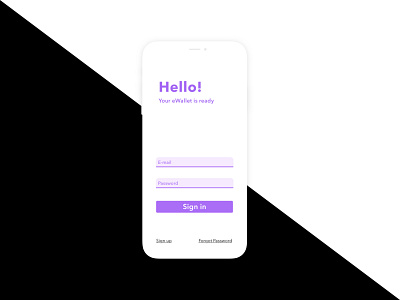Wallet Money App Sign In screen