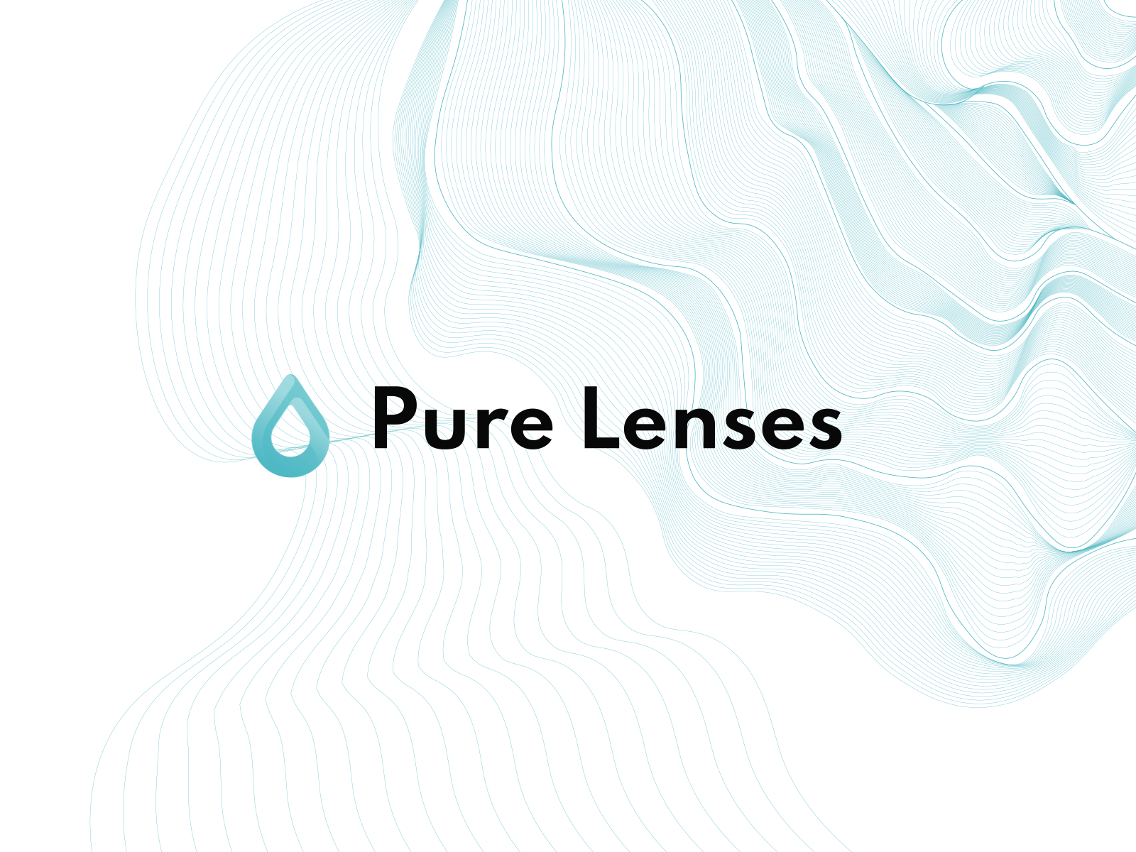 Pure Lenses animation brand identity branding brochure clean drop eyes lenses lines logo logotype ophthalmology optician print design pure transparency trifold