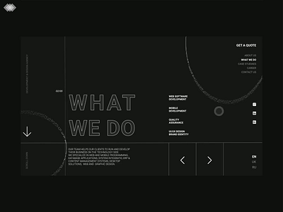 Corporate website animation corporate dark design development interaction interface minimal ui ux web design website