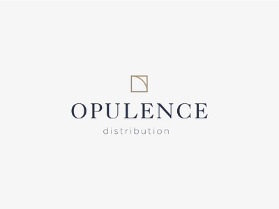 Opulence distribution cosmetics identity logo opulent