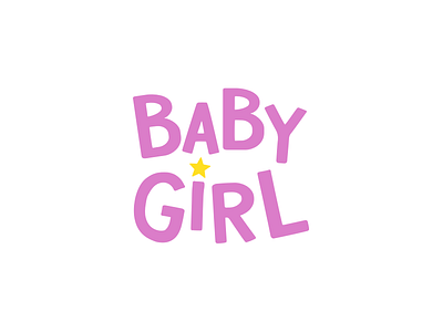 Baby Girl children clothing fashion kids logo pink simple star