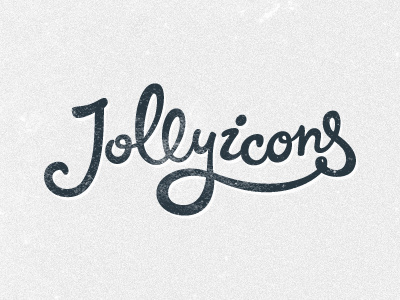 Jolly Icons Logo — version 1 hatchers icons jolly lettering logo script