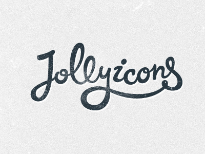 Jolly Icons Logo — version 2 hatchers icons jolly lettering logo script