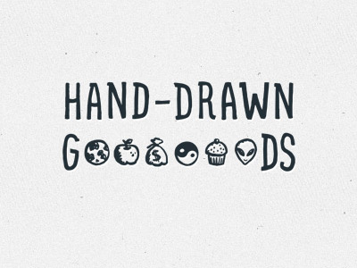 Hand-Drawn Goods doodle hand-drawn handdrawn icons logo notes pen pencil pictogram sketch ui