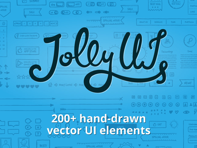 Jolly UI Logo calligraphy hand-drawn icons lettering logo sketch typo ui ui elements ui kit