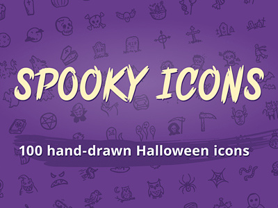 Spooky Icons — hand-drawn Halloween icons doodle ghost halloween hand-drawn hand-drawn icons holiday icons pumpkin scary sketch vampire