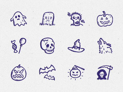 Spooky Icons Free – 12 hand-drawn Halloween icons