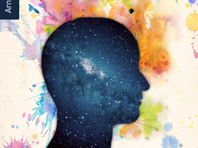 Quantum Mind Book Cover 1 book brain color cover illustration mind psychology space watercolor