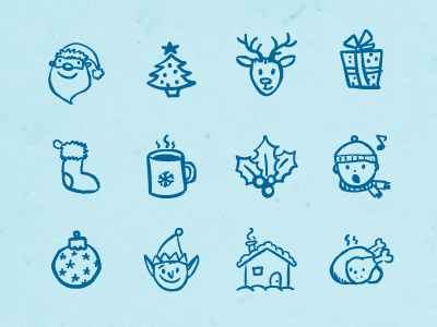 Hand-drawn Christmas Icons