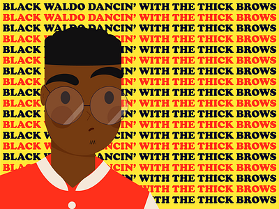 Black Waldo pt1 afro black brazil dirty computer graphic desgin illustration line art