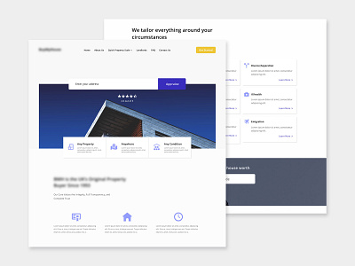 Property Appraisal Landing Page Concept appraisal design landing page lp minimalist property real estate ui web design website