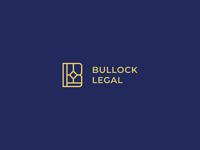 Bullock Legal - Logo Concept attorney b blue branding design gold l law law firm legal logo minimalist monogram