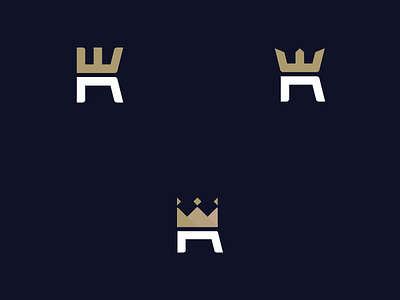 King Capital Logo Concept blue branding crown dark finance for sale unused buy gold icon identity k king letter logo logo design mark monogram white